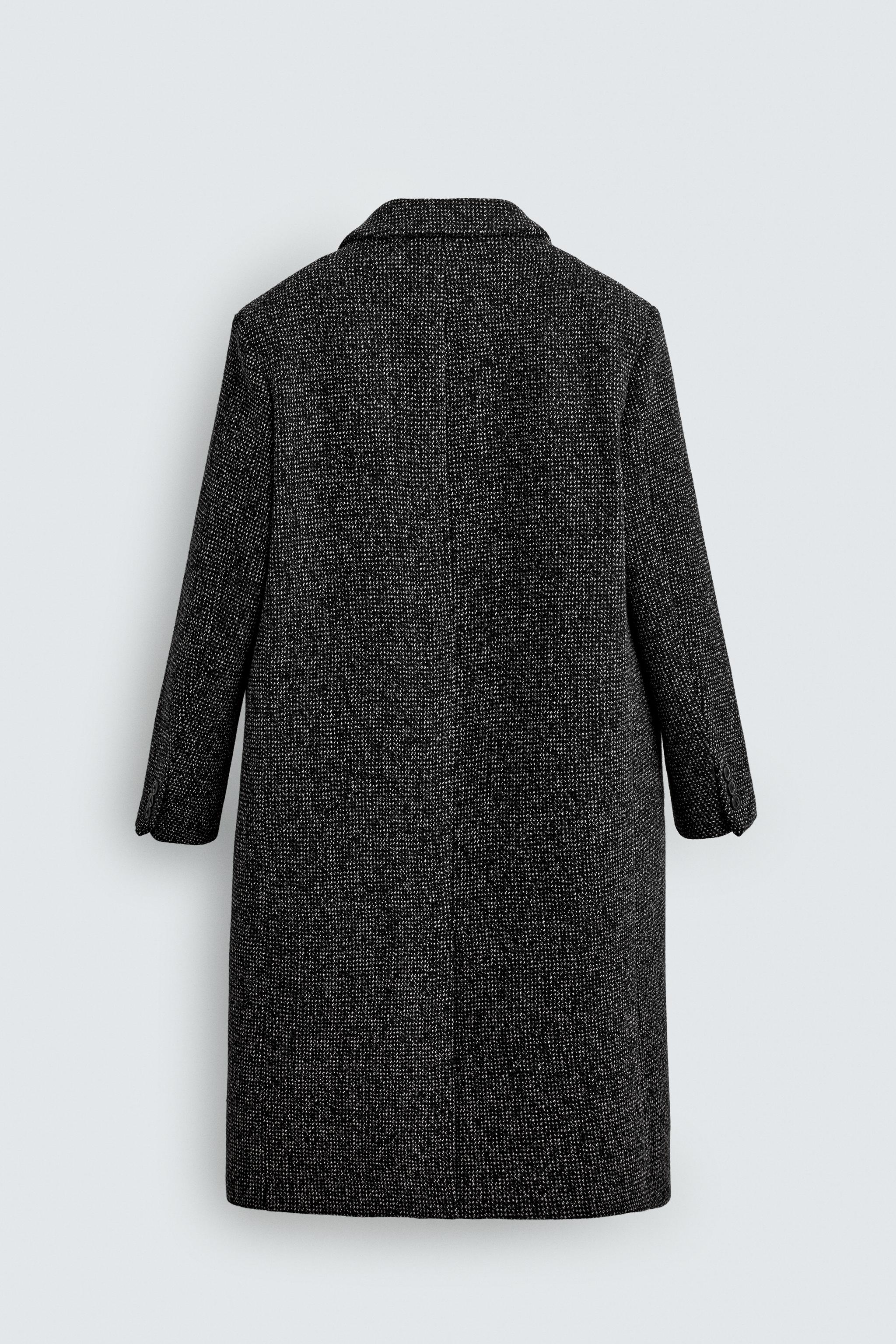 TEXTURED WOOL BLEND COAT